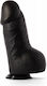 X-Men Dildo cu Testicule și Ventuză Negru 27cm