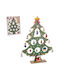 BigBuy Christmas Decorative Illuminated Wood Tree Adorned S8803498