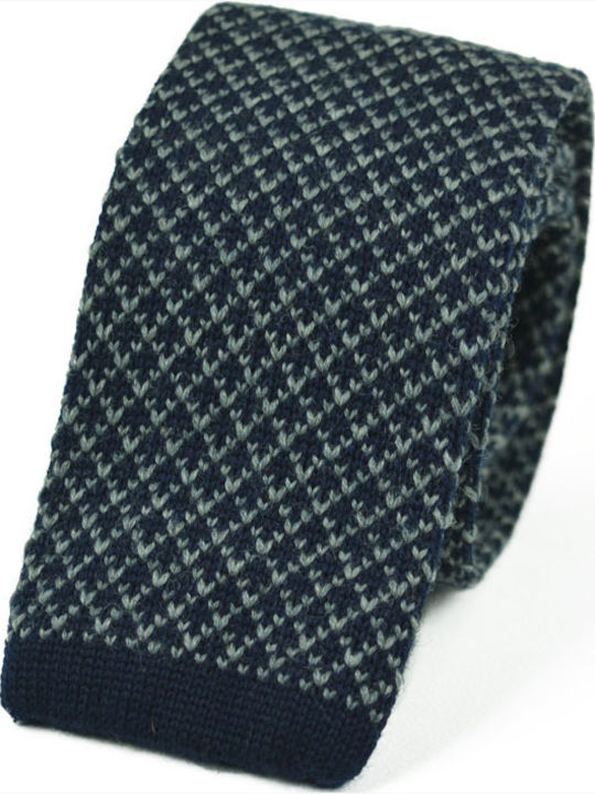 GW Men's Tie Wool Knitted Printed in Gray Color