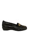 Lackleder Damen Mokassins in Schwarz Farbe
