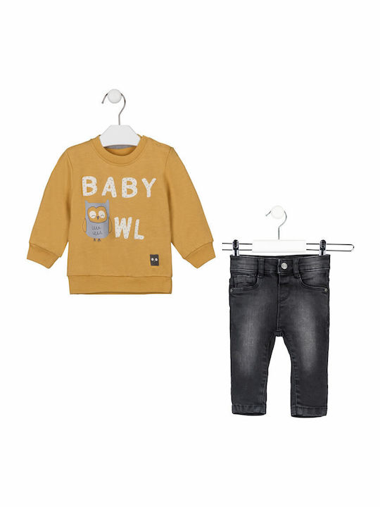 Losan Kids Clothing Set with Pants with Pants 2pcs Mustard.