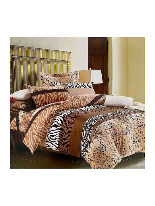 Woman's Fashion Σετ Σεντόνια Υπέρδιπλα 220x240εκ. Καφέ (4τμχ)