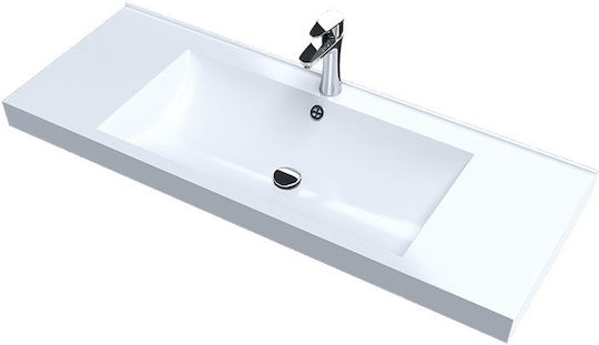 Sanitec Oscar Επικαθήμενος Νιπτήρας Πορσελάνης 90x40x11cm Λευκός