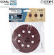 EDM Grupo Φύλλο Λείανσης Έκκεντρου Τριβείου K120 / K80 / K60 125x125mm Σετ 5τμχ