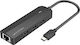 Vention Hub 3 Θυρών USB 2.0 με σύνδεση USB-C