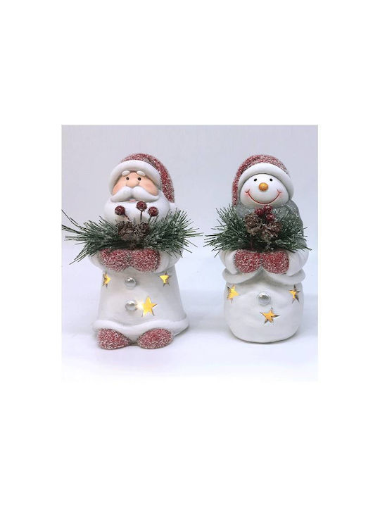 +Efo Christmas Ceramic Battery Lantern 16.5x9.3cm 2pcs