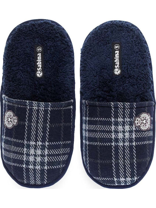 Papuci bărbați iarna Blue