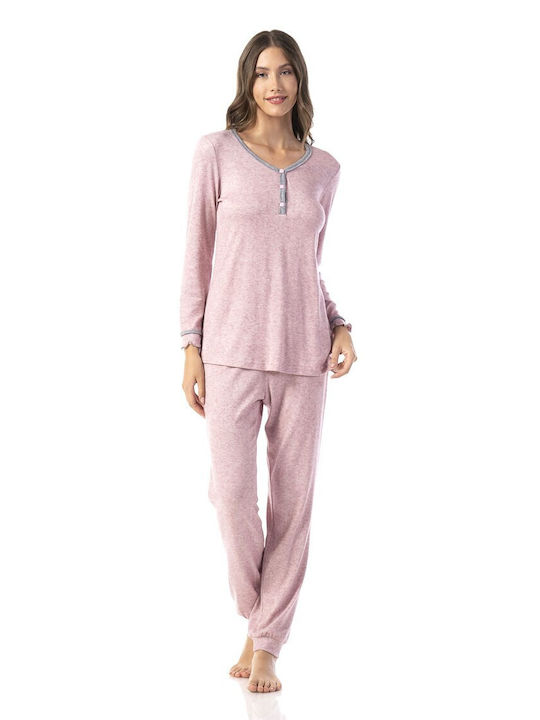 Secret Point Winter Women's Pyjama Set Rose