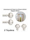 Elegant Curtain wood end made of Metal Nickel 1pcs