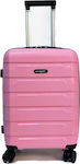 Diplomat Cabin Travel Suitcase Pink with 4 Wheels Height 55cm.