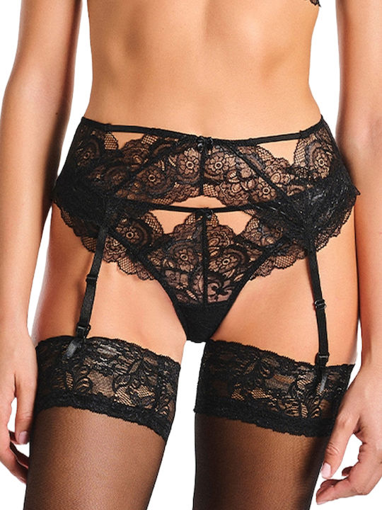 Lida Women's String with Lace Black