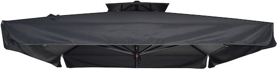 Epiplo-Fos Replacement Umbrella Fabric Gray 3x4m