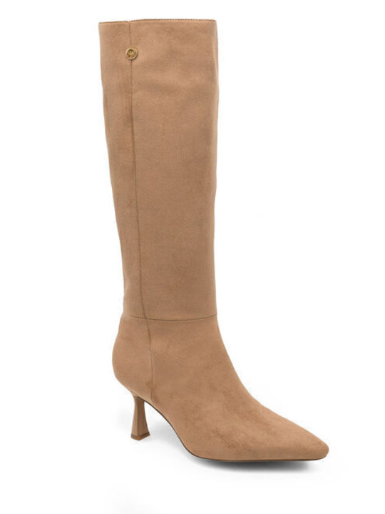 Nine West Maida Γυναικείες Μπότες Μπεζ