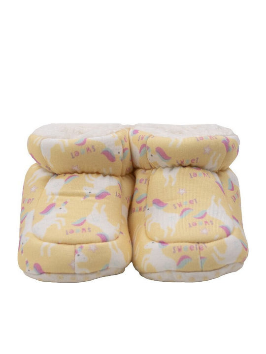 Funny Baby Baby Slippers Yellow