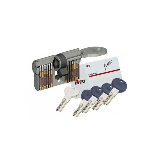 ISEO Cilindru de Încuietoare De Securitate R6 Plus 80mm (40-40) Argintiu