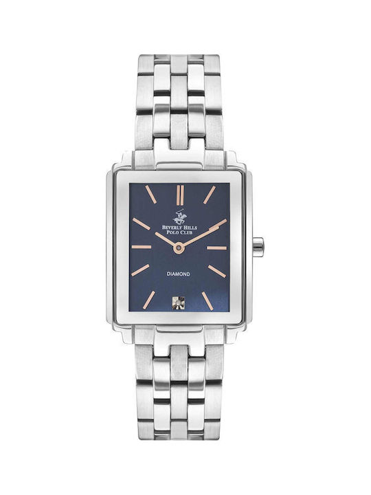 Beverly Hills Polo Club Watch with Silver Metal Bracelet