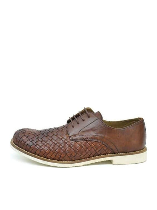 Member Men's Leather Casual Shoes Brown