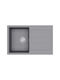 Tesa SQT101 Eingebauter Küchenspüle aus Flüssigem Granit M78xB50cm Graue