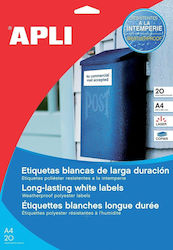 Apli Αυτοκόλλητες Ετικέτες Α4 Ορθογώνιες 210x297mm Apli Αυτοκόλλητες Ετικέτες Α4 Ορθογώνιες 210x297mm