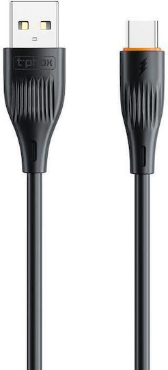 T-Phox Gentle USB 3.0 Cable USB-C male - USB-A 60W Μαύρο 1m 1662970293