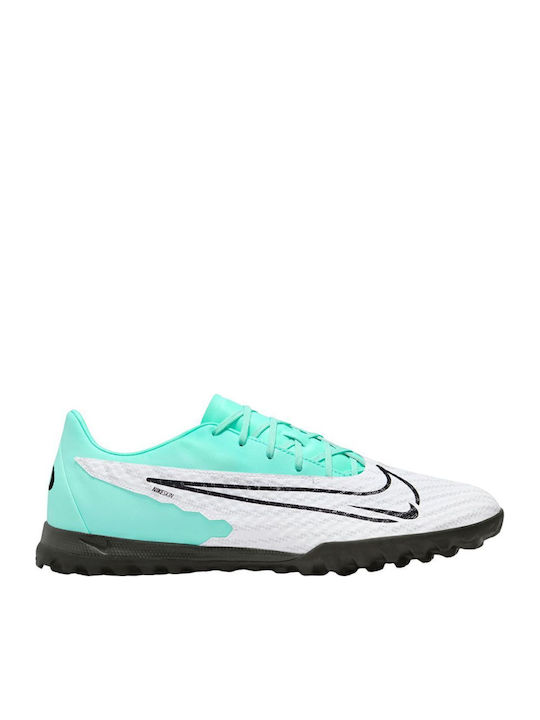 Nike Phantom GX Academy TF Football Shoes with Molded Cleats Hyper Turquoise Fuchsia Dream White Black