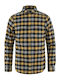 Skog Long Sleeve Flannel Shirt in Narrow Fit Checked Brown