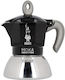 Bialetti Moka Induction Moka Stovetop Espresso Pot 4 Cups Black