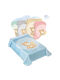 Bunny Bebe Blanket Spanish Cot Velvet Blue Blue 140x110cm