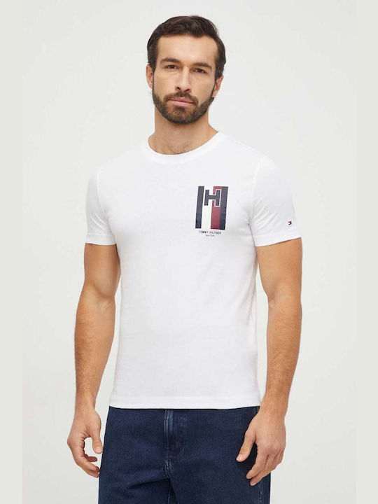 Tommy Hilfiger Men's Short Sleeve Blouse White.