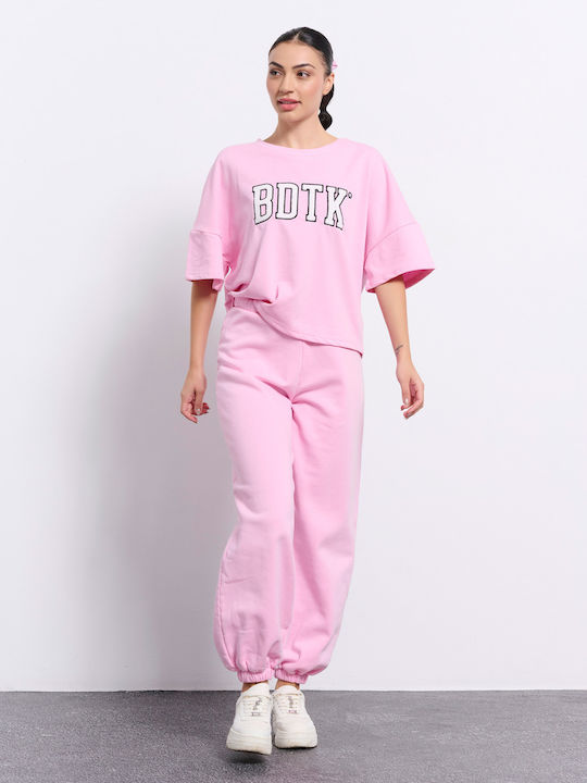 BodyTalk Hohe Taille Damen-Sweatpants Jogger Rosa