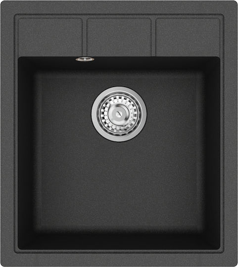 Helika Helika Nova SN100-601 Drop-In Sink Synthetic Granite W46xD51.5cm Black