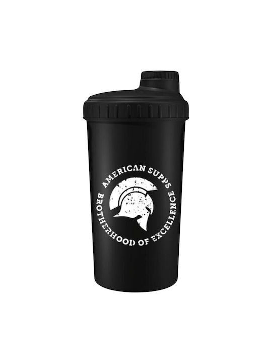 American Supps Plastic Protein Shaker 600ml Black