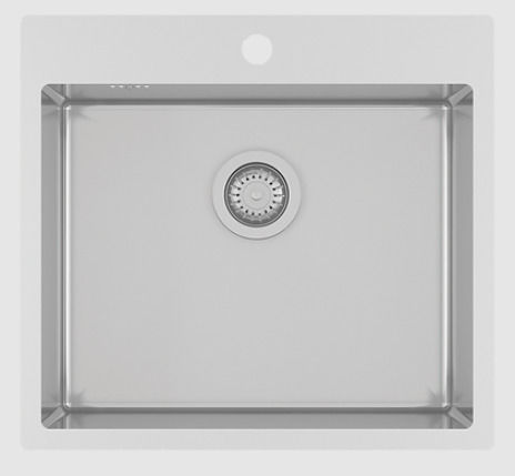Helika Helika Luna Υποκαθήμενος Νεροχύτης Inox Μ55xΠ50.5cm Ασημί