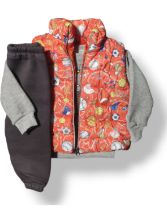 Set pentru copii cu pantaloni Iarnă 2buc Gri