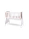 Lorelli Cradle First Dreams with Mattress, Side Opening, and Wheels White & Light Oak