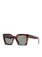 Celine Women's Sunglasses with Brown Tartaruga Plastic Frame and Gray Lens CL40130I-52N
