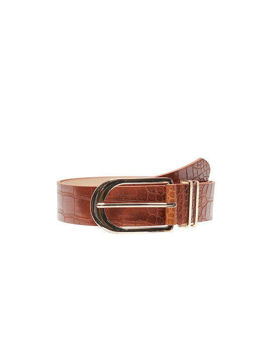 Only Women's Leather Belt Brown