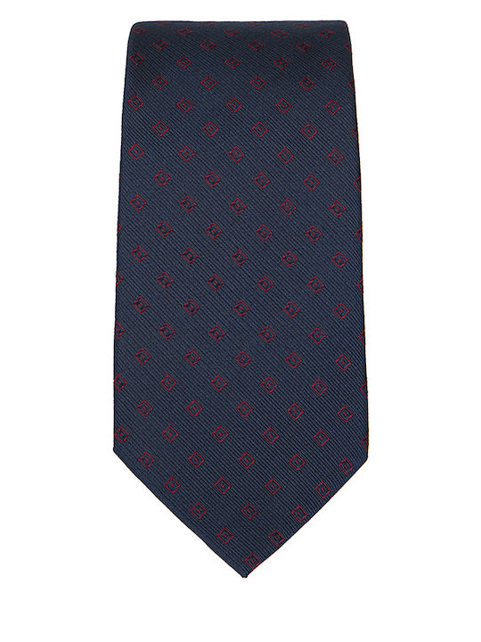 Vardas Men's Tie Silk Printed in Navy Blue Color