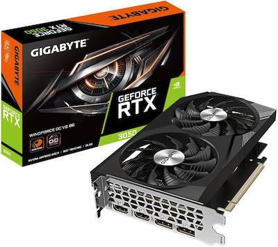 Gigabyte GeForce RTX 3050 8GB GDDR6 Windforce V2 OC Κάρτα Γραφικών