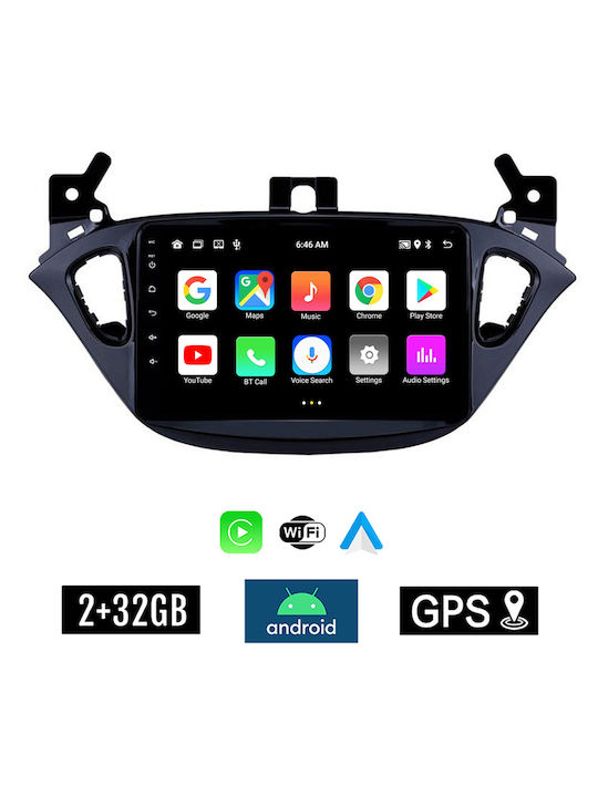 Kirosiwa Auto-Audiosystem für Opel Adam 2013+ (Bluetooth/USB/AUX/WiFi/GPS/Apple-Carplay/Android-Auto) mit Touchscreen 9"