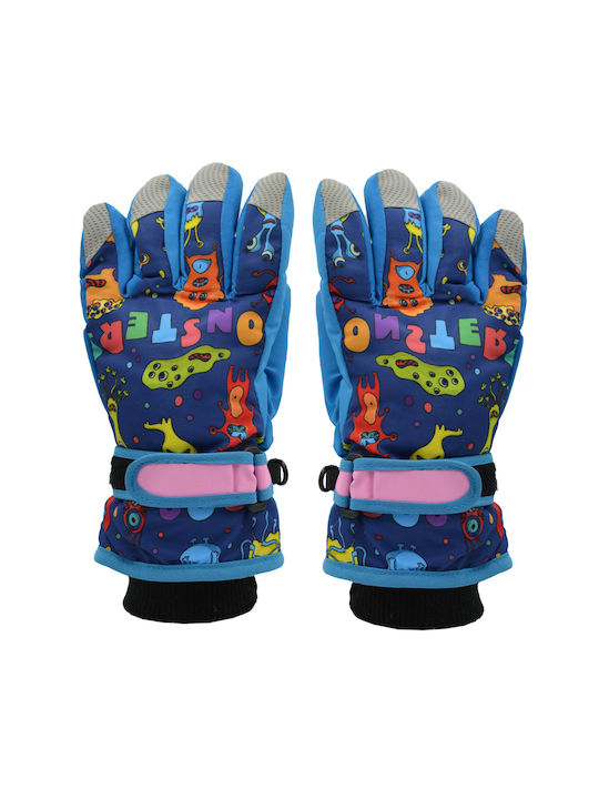 Brims and Trims Τερατάκια Παιδικά Γάντια Σκι & Snowboard Μπλε