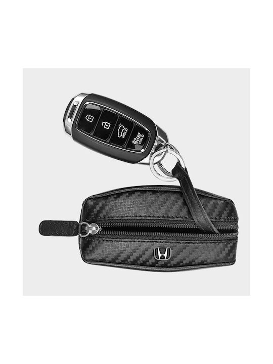 Honda Keychain Leather Black