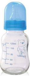 Lorelli Glass Bottle Anti-Colic with Silicone Nipple for 0+, 0+ m, months Blue 120ml 1pcs