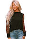 Amely Women's Long Sleeve Sweater Animal Print Black