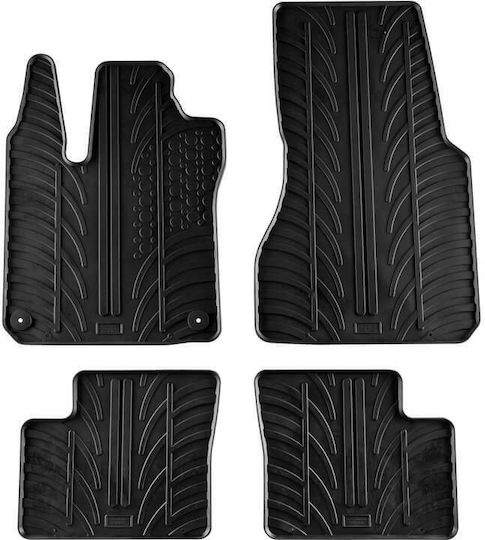 Apesan Σετ Μπροστινά και Πίσω Πατάκια 4τμχ για Smart ForFour 2014+ Μαύρα