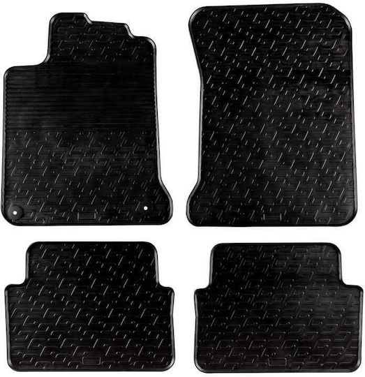 Apesan Set of Front and Rear Mats 4pcs for Renault Laguna 2007+ Black