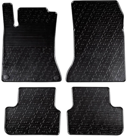 Apesan Set of Front and Rear Mats 4pcs for Mercedes-Benz GLA MAN CLA Black