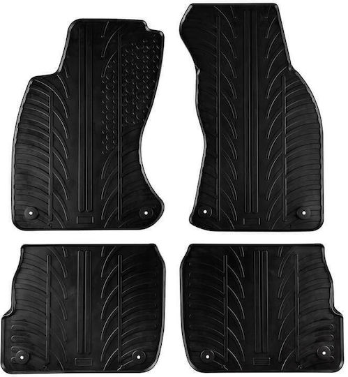 Apesan Σετ Μπροστινά και Πίσω Πατάκια 4τμχ για Citroen C5 Audi A6 1997-2004 Μαύρα