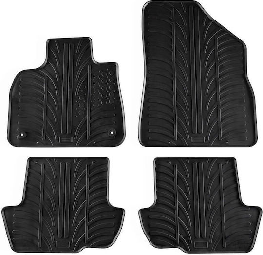 Apesan Σετ Μπροστινά και Πίσω Πατάκια 4τμχ για Citroen DS5 2012+ Μαύρα
