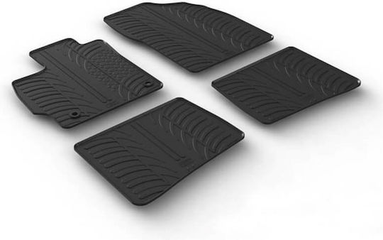 Apesan Set of Front and Rear Mats 4pcs for Toyota Prius 2012-2016 Black